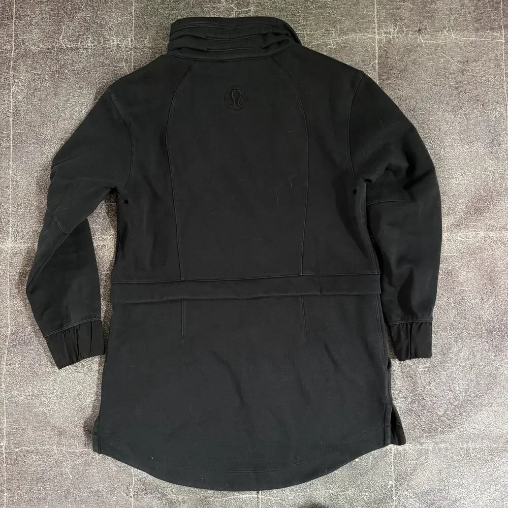 Women's Lululemon Light As Warmth Zip Up Black Yoga Define Athletic Jacket Sz 8